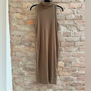 Brown turtleneck Zara dress
